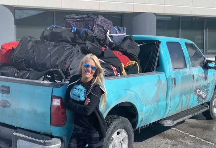 Western boots and a big heart help define this Kicking Cowgirl