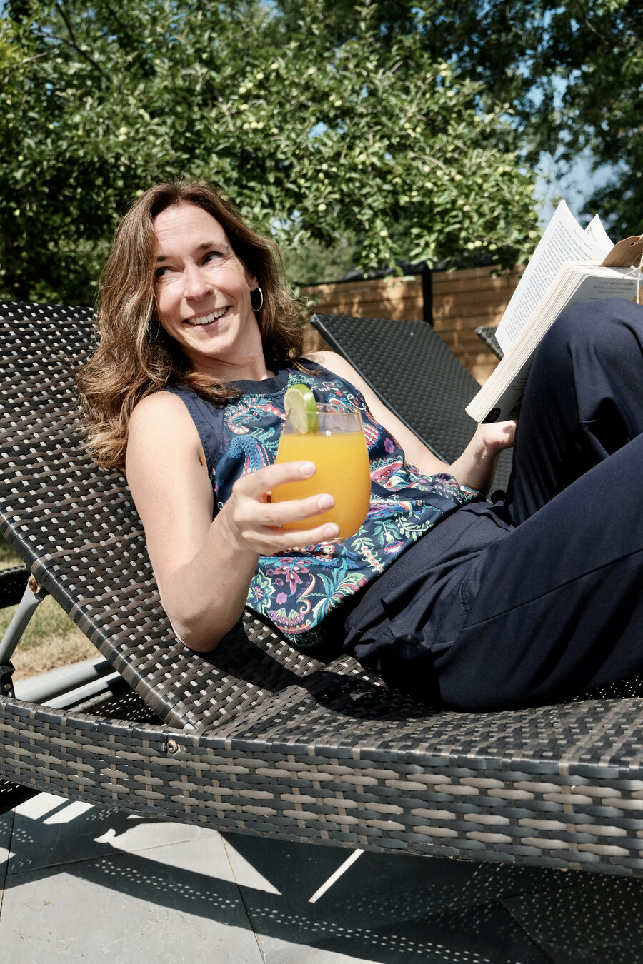 Ana Mena of Lindsay enjoys a Mango Mule.