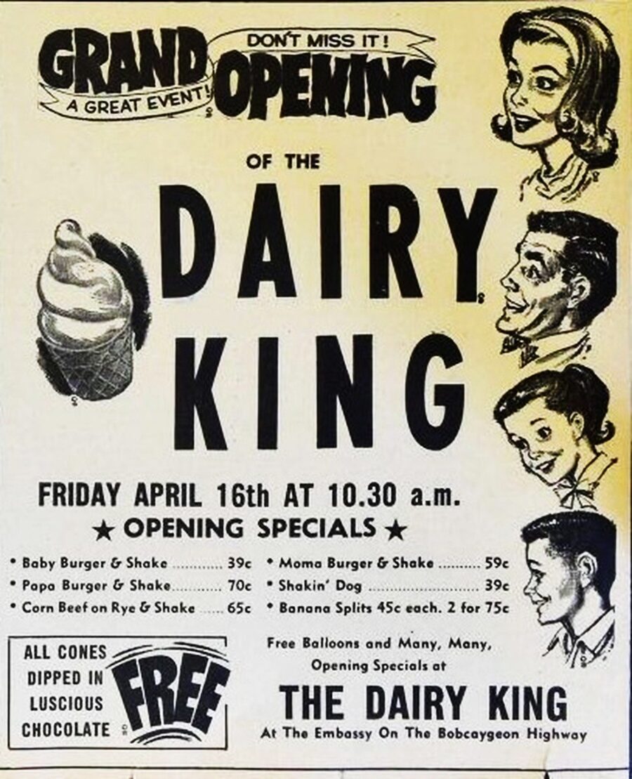 Dairy King (not to be confused with Burger King or Dairy Queen) was a popular destination for those craving burgers and milkshakes in the late 1960s.