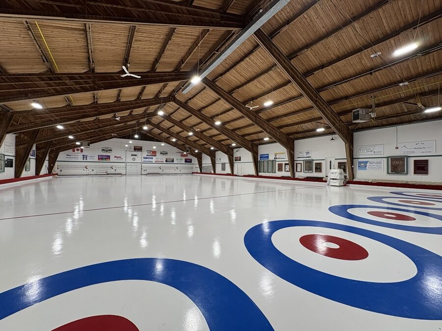 In 1954, Thomas Morrow of Woodville was awarded the contract to construct the new ice covering for the Lindsay Curling Club.