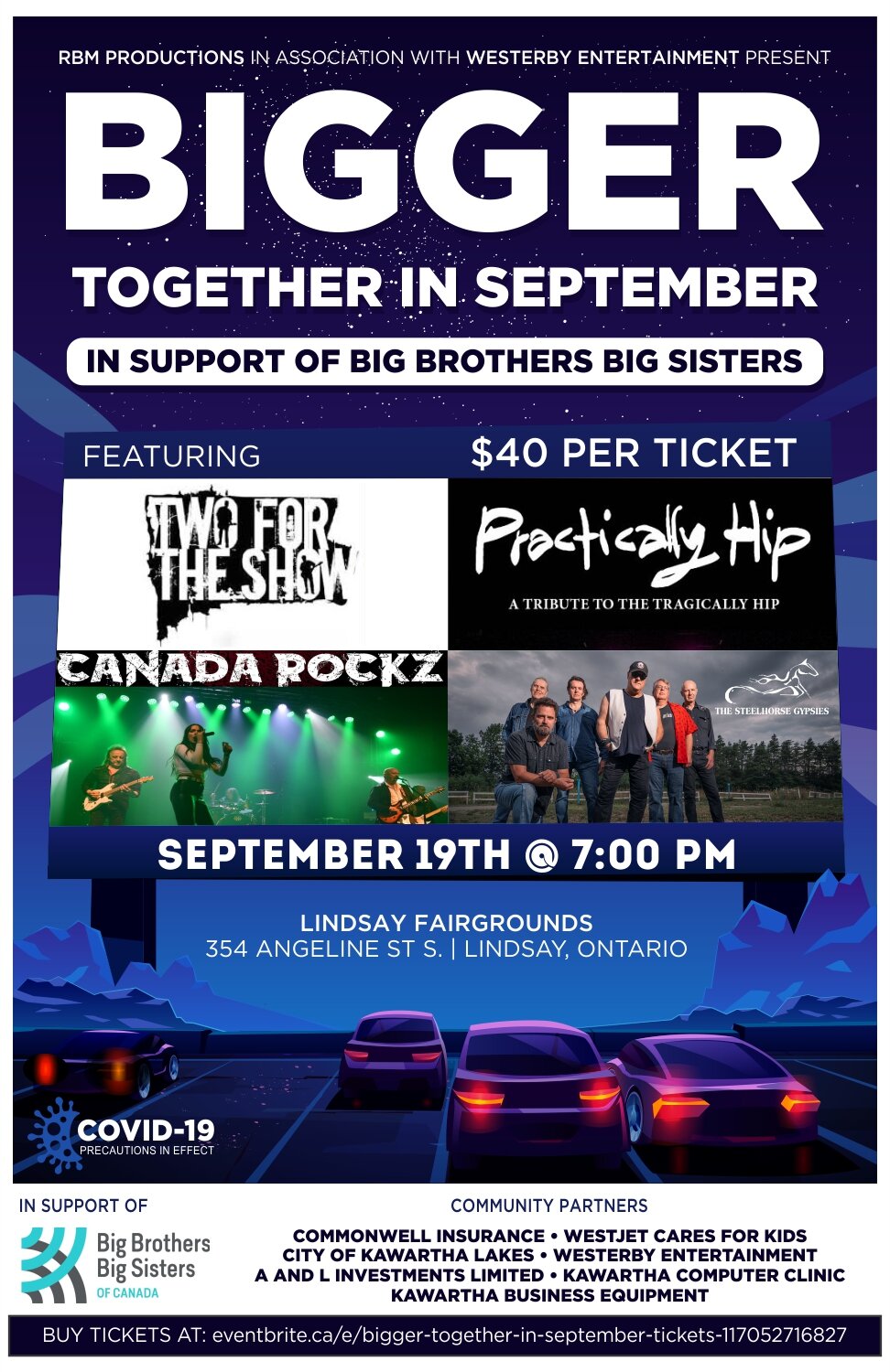 Big Brothers Big Sisters presents four bands in event at Lindsay fairgrounds