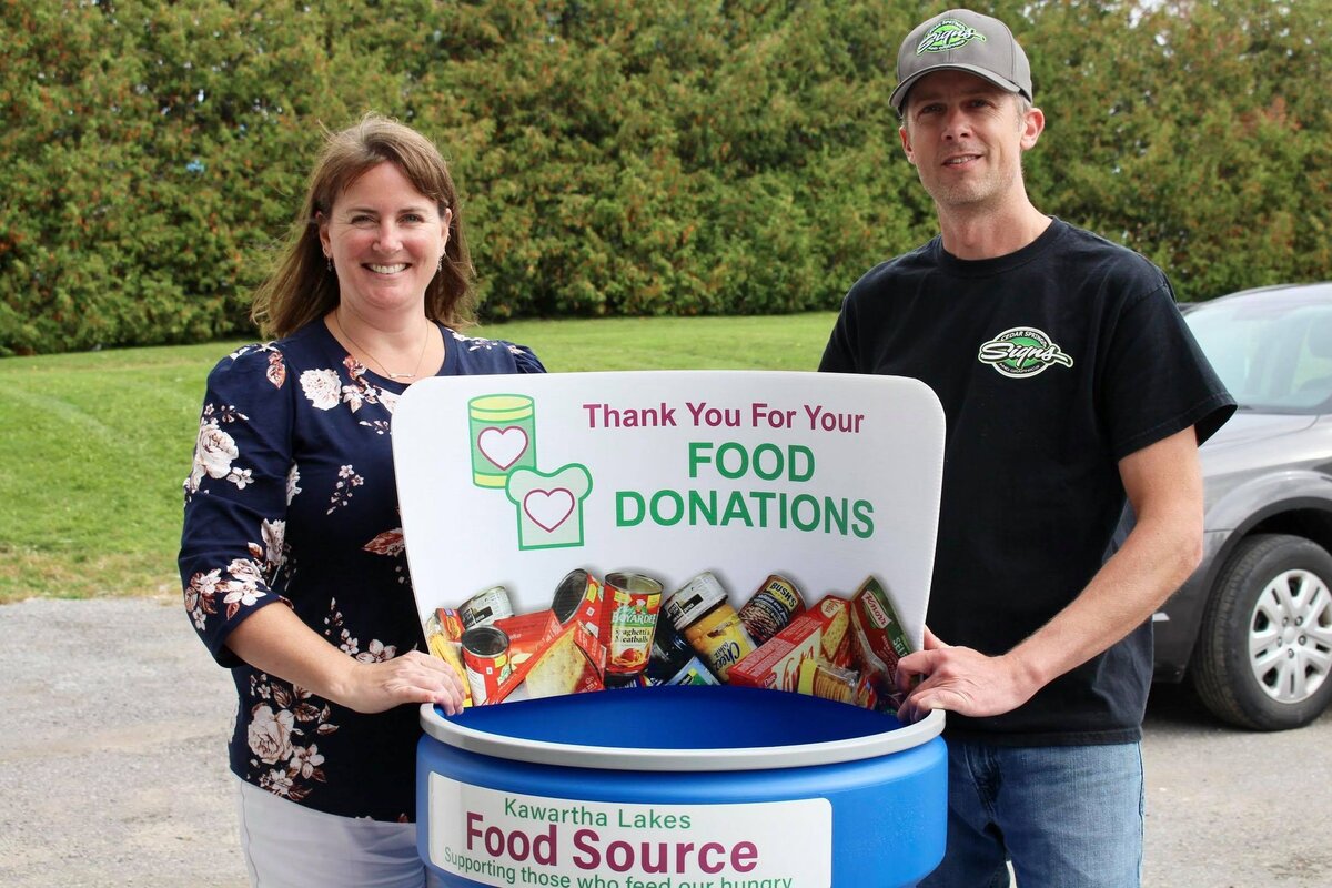 New donation collection materials for Kawartha Lakes Food Source