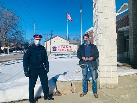 Community member assists police with drone