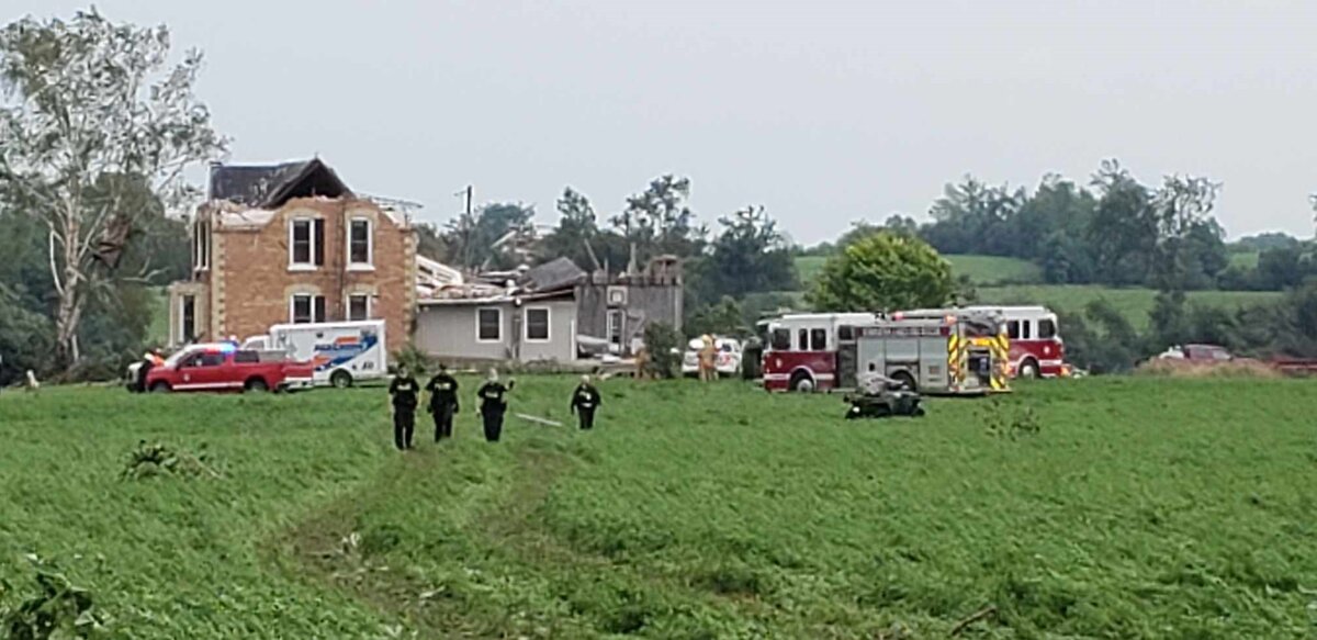 Extreme weather collapses house