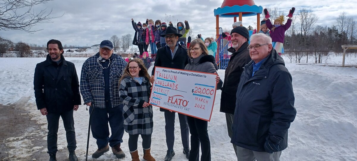 Flato donates $20,000 so Cameron-area school can purchase new playground equipment
