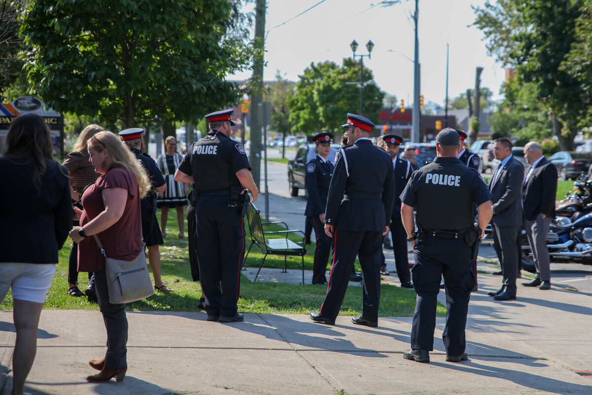 Sergeant Brendan Johnston accepts honour for Police Services Hero nomination