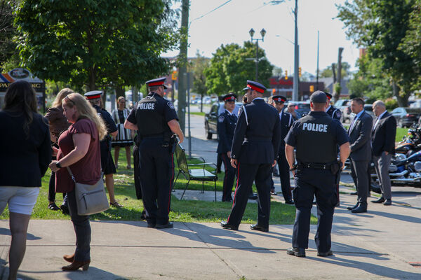 Sergeant Brendan Johnston accepts honour for Police Services Hero nomination