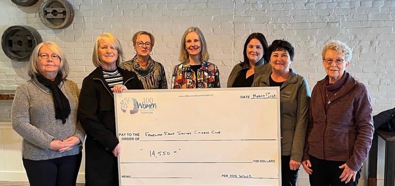 Donation for Fenelon Falls Senior Centre from 100 Women Who Care