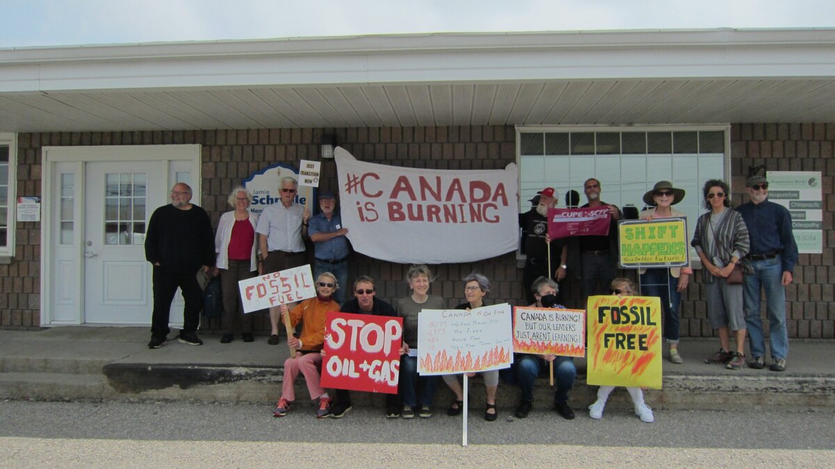 Canada is burning; Protesters visit MP's office