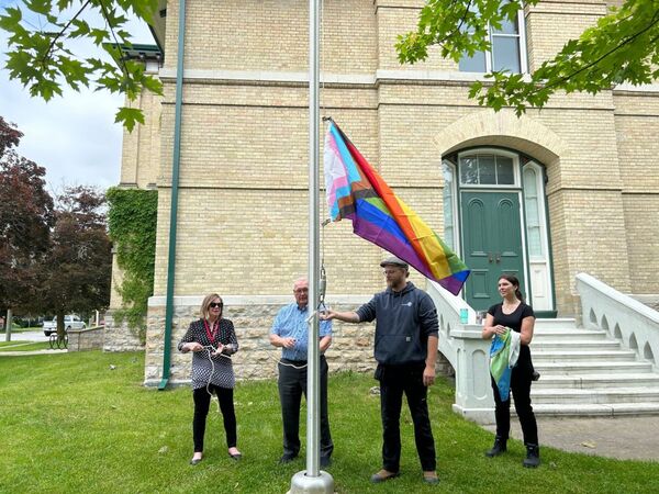 Kawartha Lakes Pride Flag raising a symbol of coming together as a community