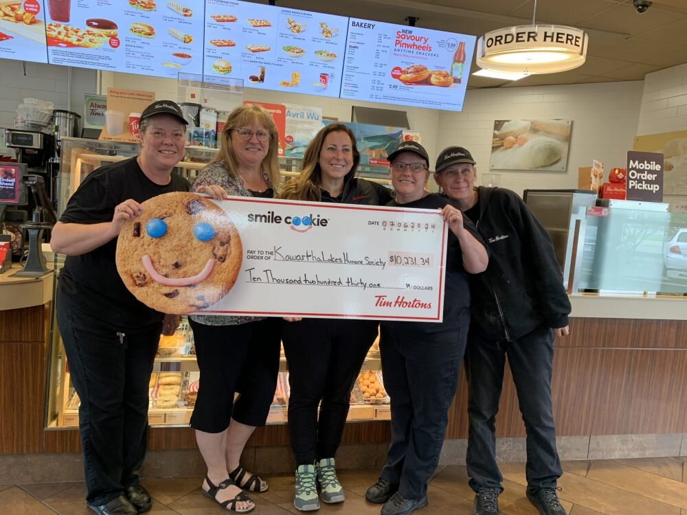 Smile Cookie campaign raises more than $10,000 for Humane Society of Kawartha Lakes