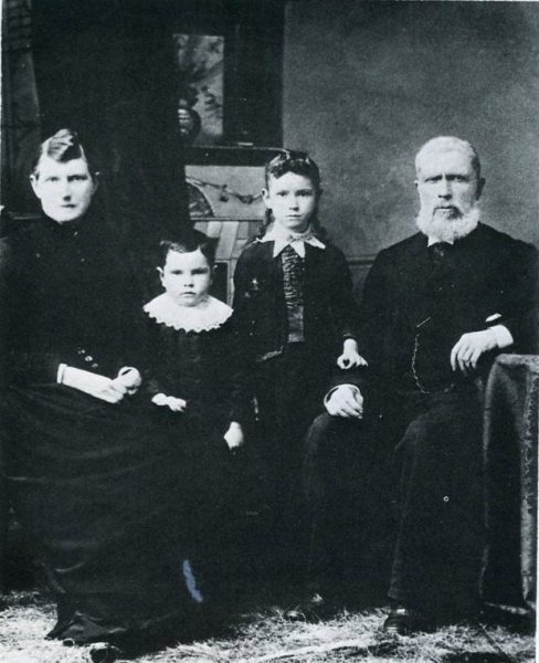 The Torrey family, 1880s: Ann, John Alexander, Isabella, John Sr.