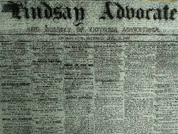 The Lindsay Advocate – serving the area since 1855