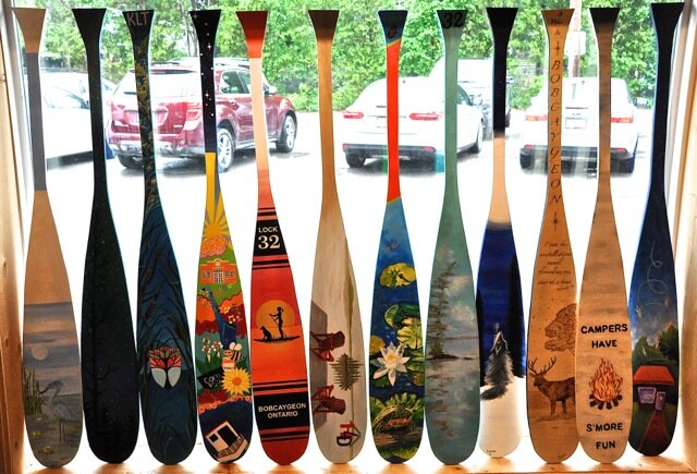 Paddles and flower baskets decorate Bobcaygeon streets