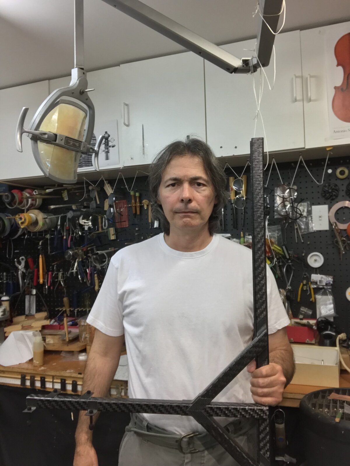 The violin bowmaker and his mystery machine