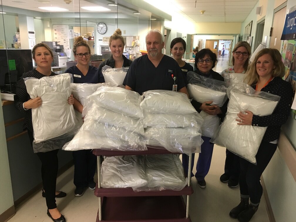 490 new pillows at Ross for patient comfort