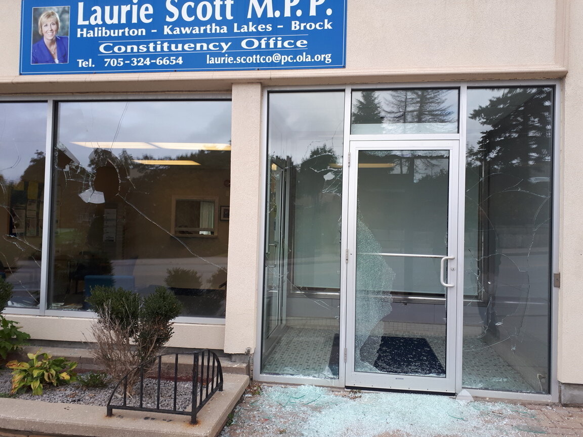 Broken glass, shattered faith: MPP’s office a snapshot of future unrest