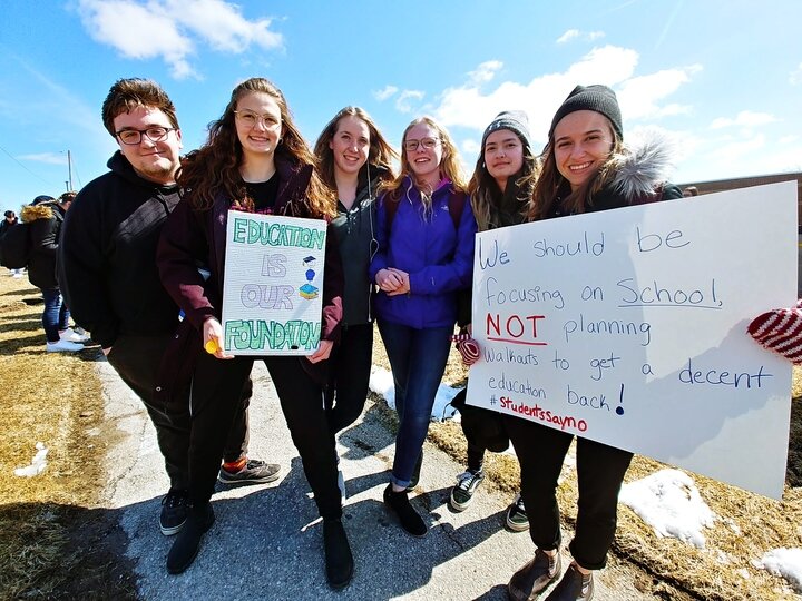 Students walk out to protest Ford’s looming education cuts