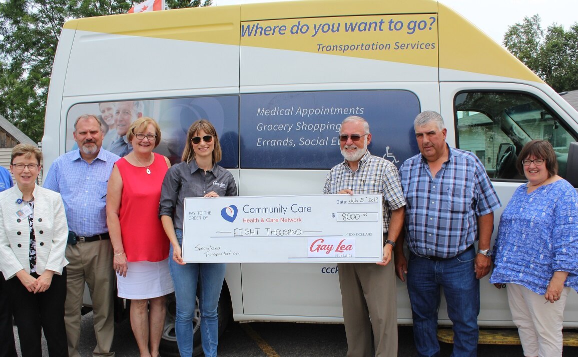 Gay Lea helps Community Care Transportation services