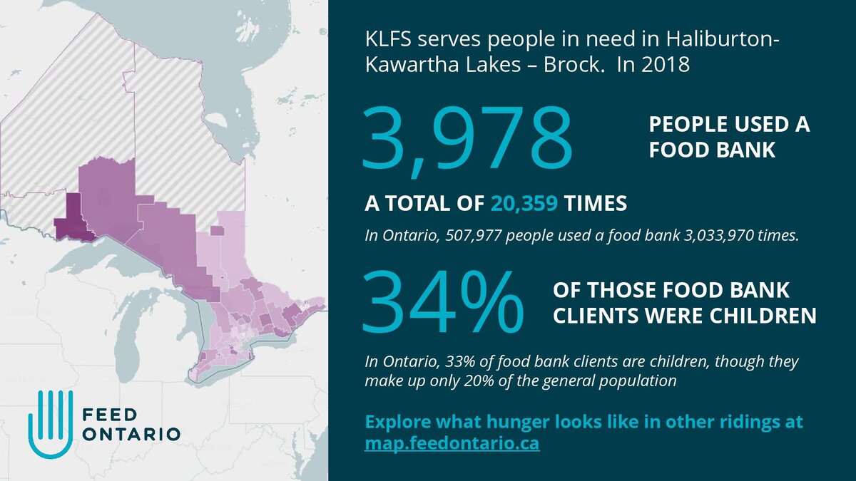 New study shows Kawartha Lakes just slightly above average in food bank use