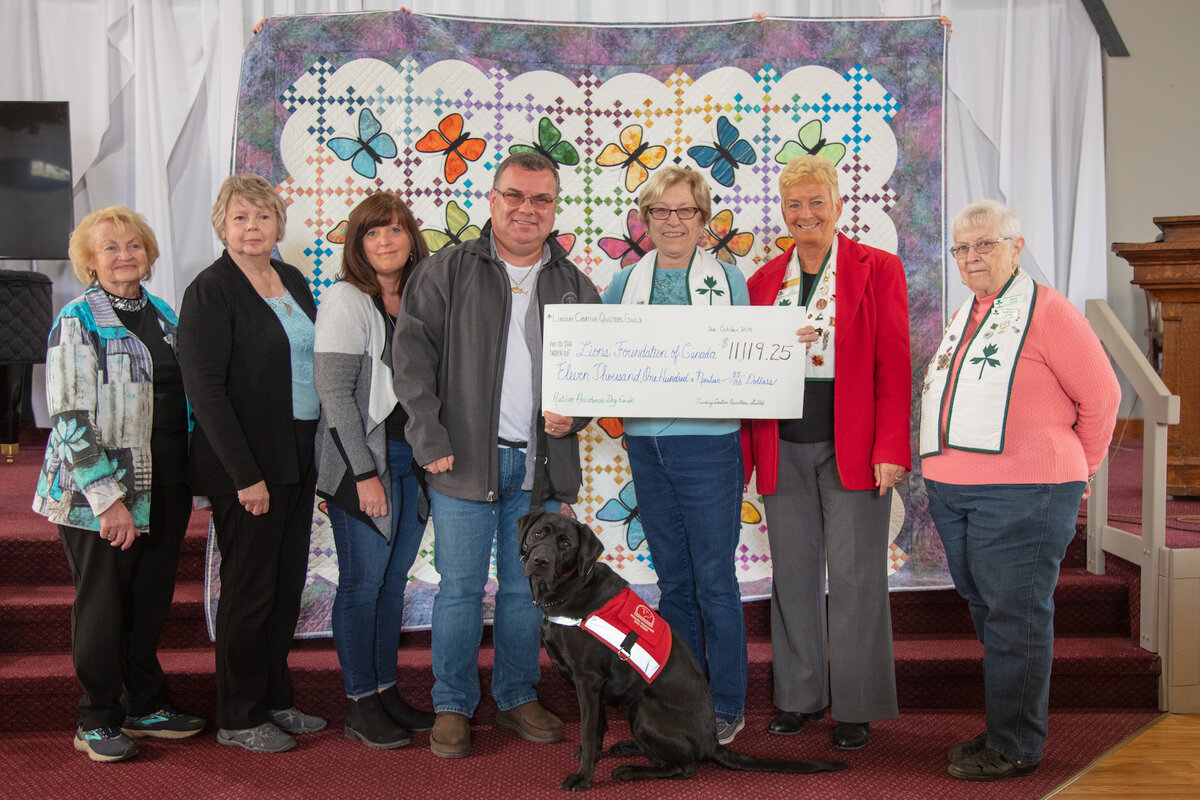 Lindsay quilters raise over $11,000 for Autism Assistance Dog Guide