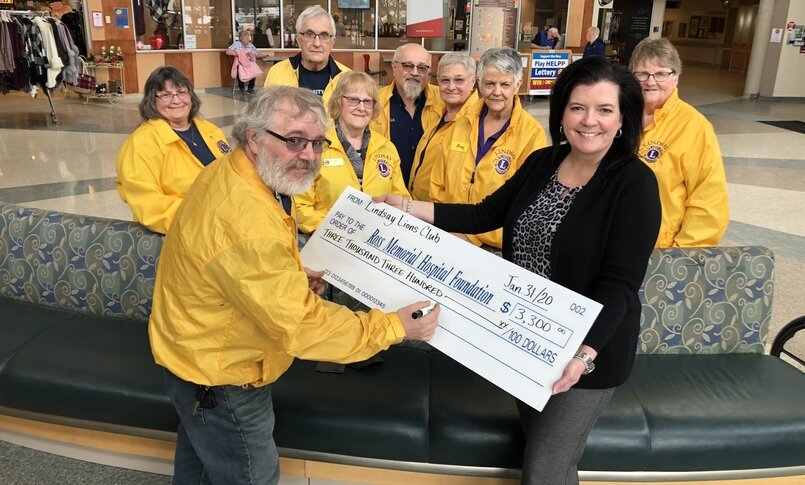 Lindsay Lions achieve 'founder' giving level with support for RMH