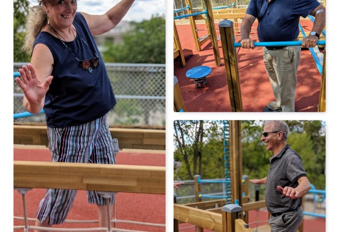 Seniors test out the cutting edge Seniors Play Park in Fenelon Falls