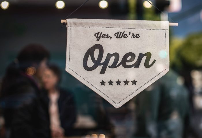 Small business - open sign